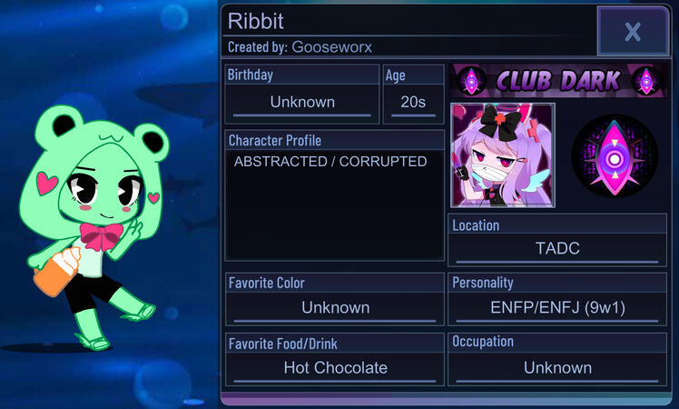 I made Ribbit in Gacha Club